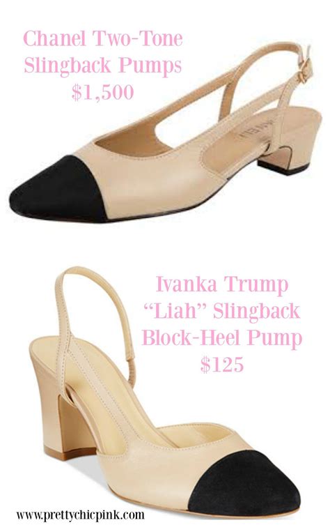 Ivanka Trump chunky comfy heel Chanel lookalike 